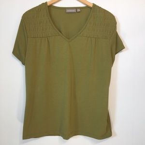 3/$25 Croft & Barrow Green Short Sleeve Top